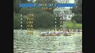World Rowing Championship Copenhagen 1987 M4- Semifinal 1