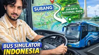 Crazy Long Bus Journey! Subang to Jakarta National Park | Bus simulator indonesia 