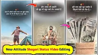 Instagram Trending Attitude Photo Shayari Status Video Editing | Capcut Tutorial
