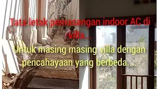 tata letak pemasangan indoor AC dengan pencahayaan berbeda.