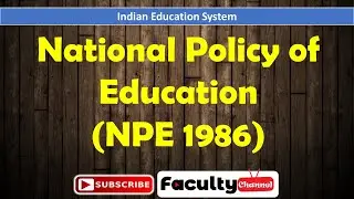 National policy of education 1986, National Policy of Education 1986 Recommendations,