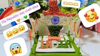 Diy Republic day craft idea 🧡🤍💚 #craft#easycraft#handmade#tissuepapercraft#diy#artandcraft