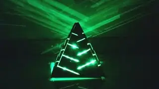 How to Make a 3D Wooden Pyramid LED Lamp for Home Decoration - DIY