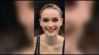 Camera Zooms: Gymnast Wows with Split & Victory Pose