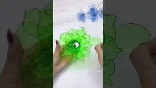 flor com garrafa pet