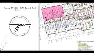Bluebeam Digital Takeoff, Estimating  Division 5, Structural Steel, Part 6, OWSJ, Bar Joist