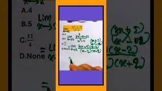 Simplify: lim=3x&sup2;-x-10/x&sup2;-4, Limit explanation math equation#maths#shortfeed#shortvideo#junaidmc