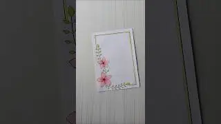 Light Pink Floral Border Design | Elegant Handmade Project Frame/Project/Priyanka Gunwal #shorts