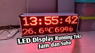 LED Display Running Teks Jam dan Suhu