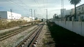 SNCFT EMU13/10 TRAIN RIDE FROM ERRIADH TO TUNIS 