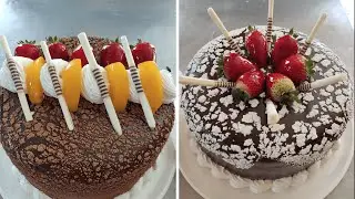 Decoración de pasteles de chocolate con ganache | técnicas en decoraciones de tortas con ganache