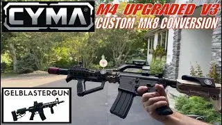 DEMO- Custom (TOY!) Gel Ball Blaster - CYMA M4 Upgraded - MK8 Conversion Mod - M95 Spring