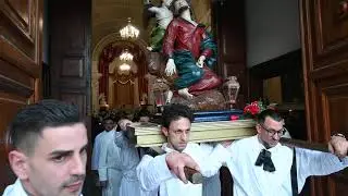 Vibo Valentia Venerdì Santo Pasqua 2024. Uscita processione VARI O MISTERI. Chiesa del Rosario. 2/13