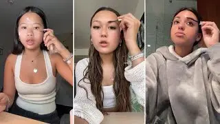 GRWM  ( get ready with me ) Makeup storytime - TikTok compilation ❤️(skincare, makeup, outfits) 144😘