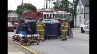 Extrication At A Rollover In Lake Station Indiana