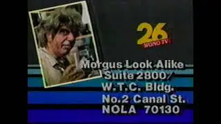 Morgus the Magnificent commercial - contest - New Orleans (1987)
