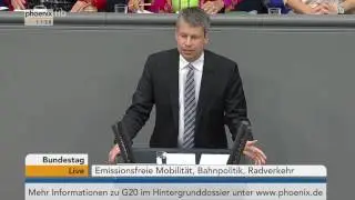 Bundestagsdebatte zur emissionsfreien Mobilit&auml;t, Bahnpolitik, Radverkehr am 30.06.17
