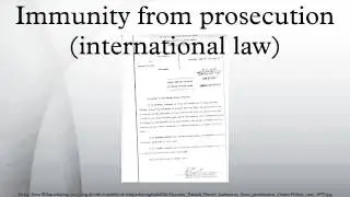 Immunity from prosecution (international law)