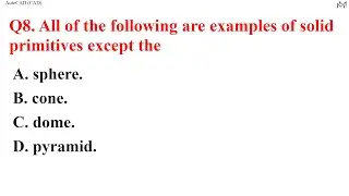 AutoCAD (CAD) MCQ Test Part-1