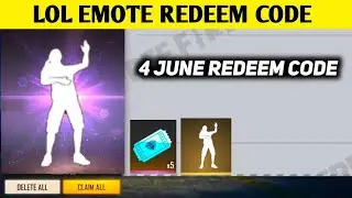 Free Fire 4 June Redeem Code And Lol Emote giveaway