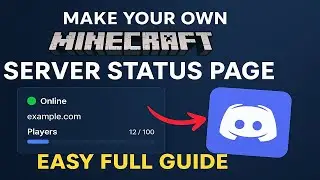 How to make Own Minecraft Server Status Page & Discord Bot