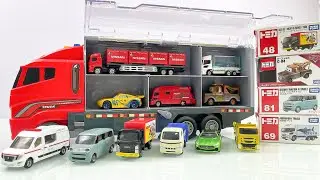 トミカ☆トミカのミニカーを開封してコンボイへ収納！Tomica☆Tomica miniature cars are opened and stored in the convoy big ！🚗✨