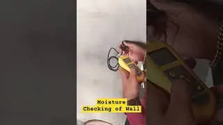 Moisture checking of wall #moisture #moisturemeter #ytshorts #construction #civilsite