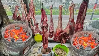 LUDES GILAK !!!!! 3 EKOR KAMBING GANTUNG DIBARA PANAS !!!! UDAH 14 TAHUN JUALAN DISINI !!!!!