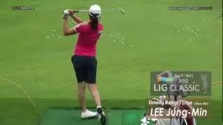 [Slow HD] LEE Jung-Min 2012 Iron Golf Swing (1)_KLPGA Tour
