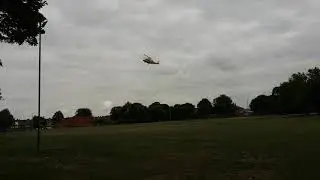 A helicopter landed for a emergency in Leicester UK