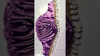 Silk Fabric Pleated Sleeves with Pearl Work | Step by Step