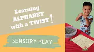 Finding Alphabet In A Rice Bin | Letter Hunt Sensory Play
