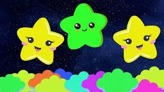 ⭐Мерцай, мерцай, маленькая звездочка / Звездная ночь. Детская стишок с мягкими блестками звезд и ...