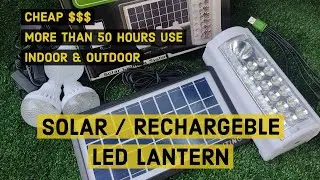 SOLAR / RECHARGEBLE LED LANTERN | CRAZY 50 HOURS USE TIME | UNBOXING AND SHORT REVIEW | BM