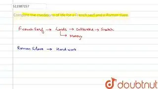 Compare the conditions of life for a French serf and a Roman slave.  | CLASS 11 | THE THREE ORDE...