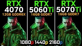 RTX 5060 Ti vs RTX 4070 vs RTX 5070 Ti | 1080p, 1440p, 4K + DLSS 4 | Gaming Test 2026