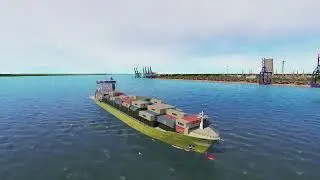 Ship Simulato:Antwerp Container Terminal K730 ; Belgium , Container Ship , Arrival