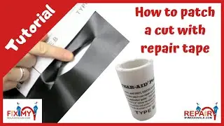 How to patch a cut with repair tape - Bounce House Tutorial