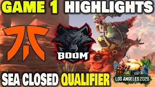 FNATIC vs BOOM Esports Game 1 ESL One Los Angeles 2020 SEA Closed Qualifier