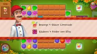 Gardenscapes Level 1318 L&ouml;sung / Help / Solution - Mobil Handy Spiel Gameplay Let's Play