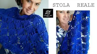   STOLA    REALE    tutorial  uncinetto/crochet          facile   e   veloce 