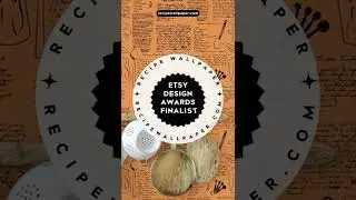 Etsy Design Awards 2022 Finalist Makes Custom Wallpaper From Your Recipes #shorts TheRecipePreserve