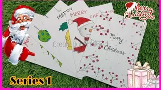 DIY 5 Easy Handmade Christmas Card | Handmade Card | Greeting Card Ideas @createourartworld
