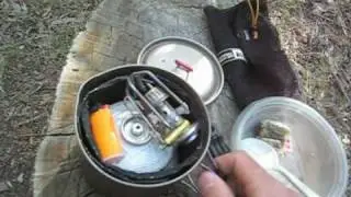 Cookset: Snowpeak Gigapower titantium stove and MSR titan kettle