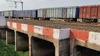 Red 🔴Polythene sealed door BCNAHL may be Cement Loaded  slowly cross over the Bridge WAG 9 💪power
