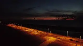 Quick night flight along Cleveleys seafront