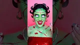ZOMBIE BETTY BOOP MAKEUP TUTORIAL🧟&zwj;♀️💚