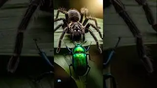 Spider Versus Beetle #spider #gagamba #wildanimals #wild #arachnid #animals #yt #insects #insect #fy