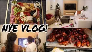 NYE VLOG | Hosting In My New Apartment for The First Time | Cleaning, Shopping, Cooking SOLO |Tired.