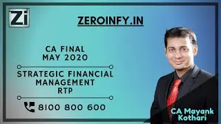 CA Final | SFM | RTP | By CA Mayank Kothari | May 2020 |